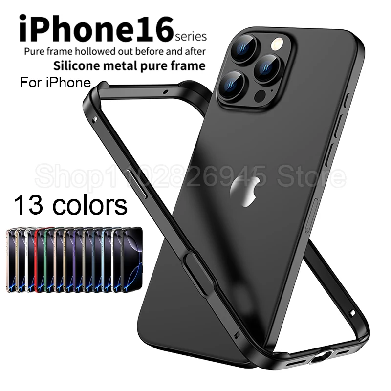Metal Bumper Aluminum Frame Case - Гибридный силиконовый чехол с алюминиевой металлической