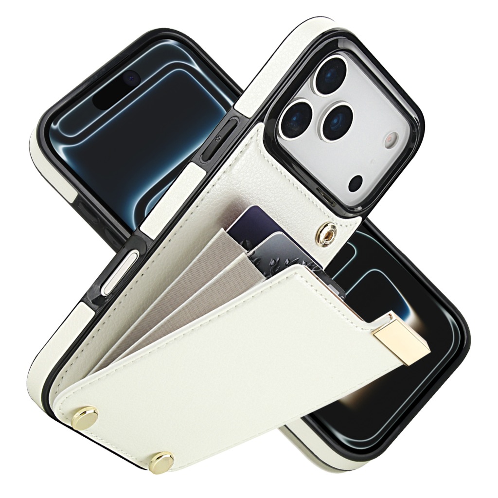 Leather Wallet Card Holder Phone Cover - Чехол-кошелек для iPhone 17 Pro Max,