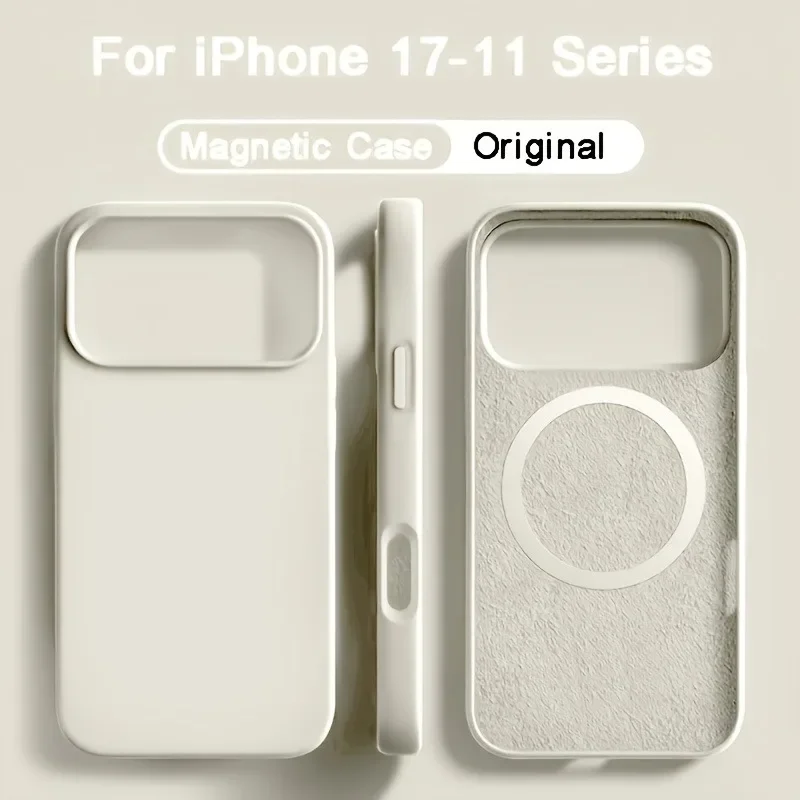 Модный чехол для iPhone 18, 17 – обзор и цена Liquid Silicone Magnetic Phone Case