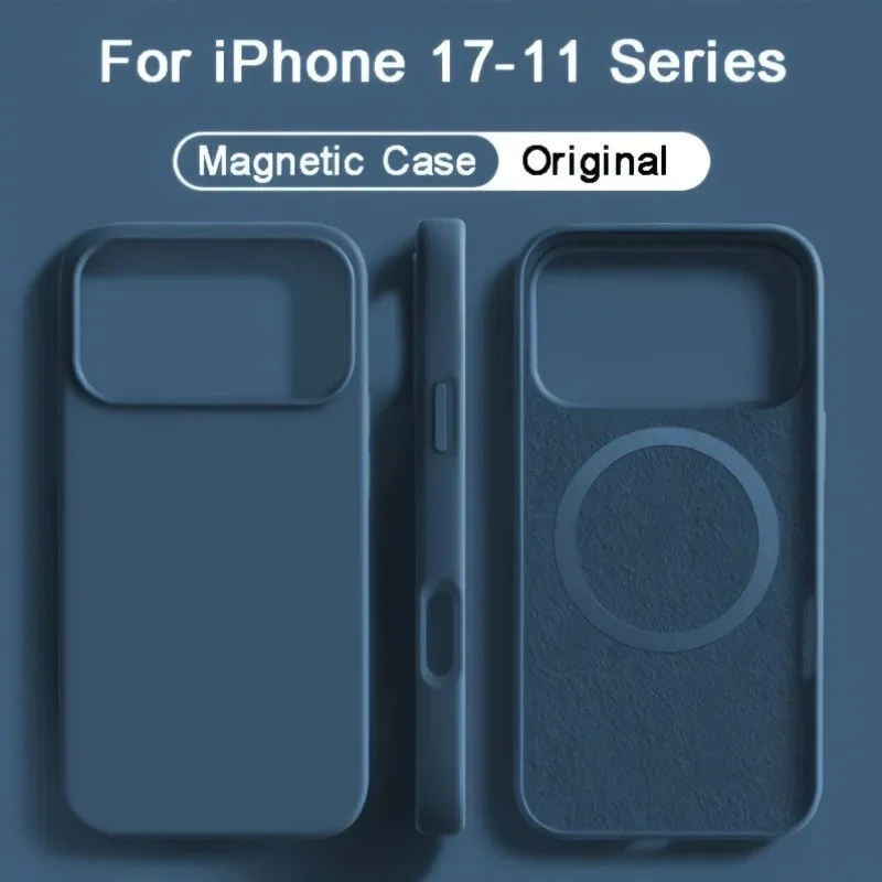 Модный чехол для iPhone 18, 17 – обзор и цена Liquid Silicone Magnetic Phone Case